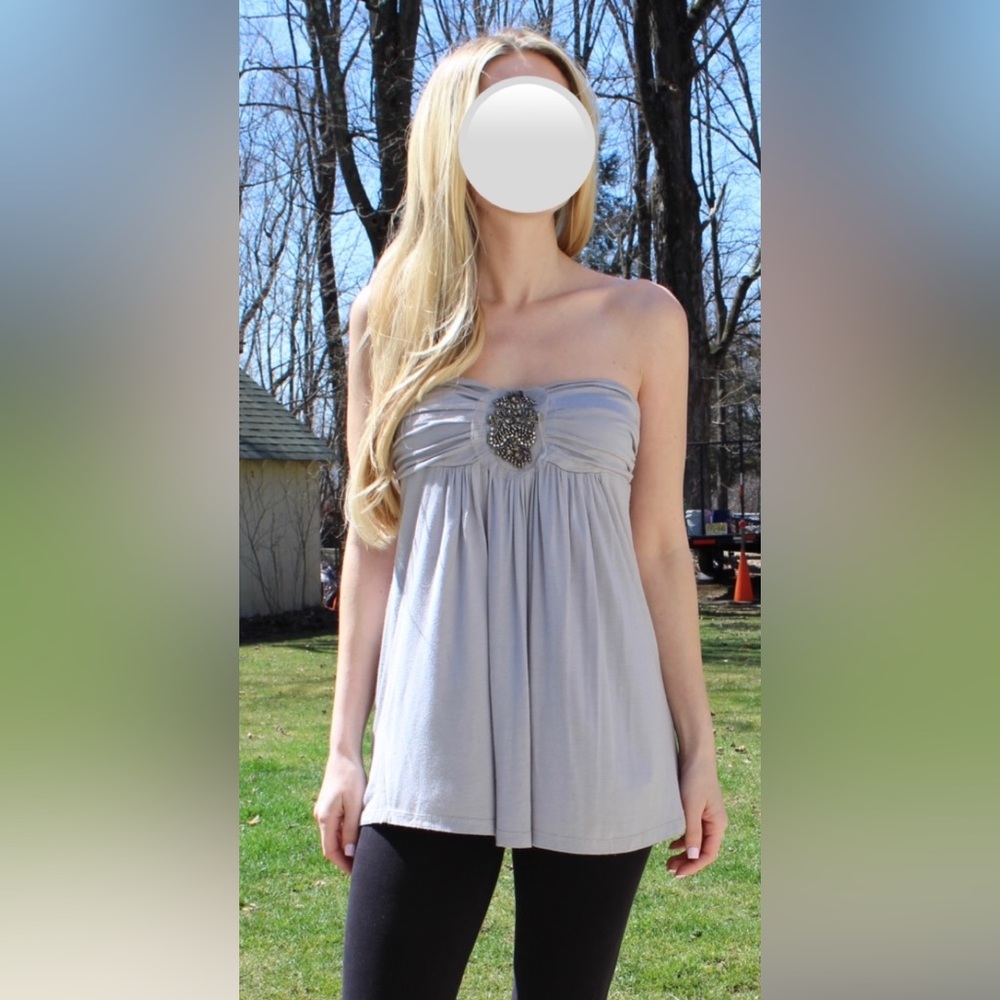 Beaded Strapless Top
